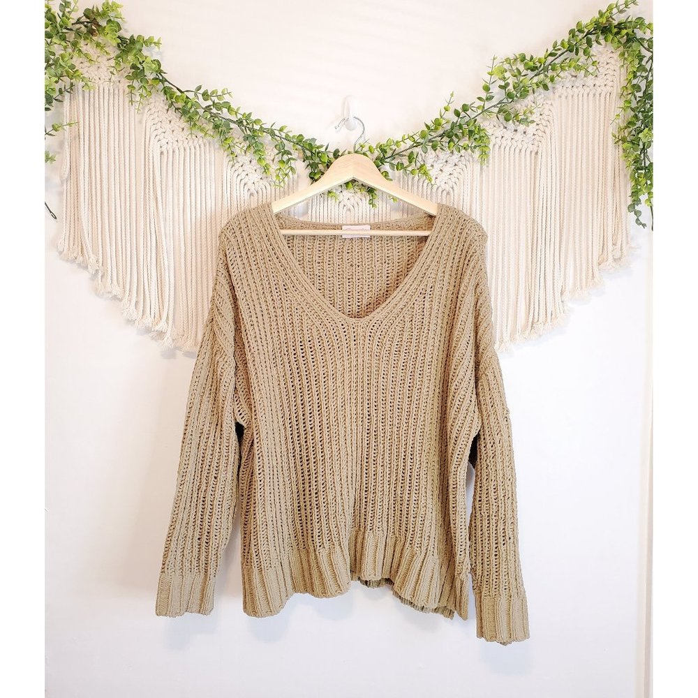 Pink Lily Green Chunky Knit Sweater - Picture 1 of 6